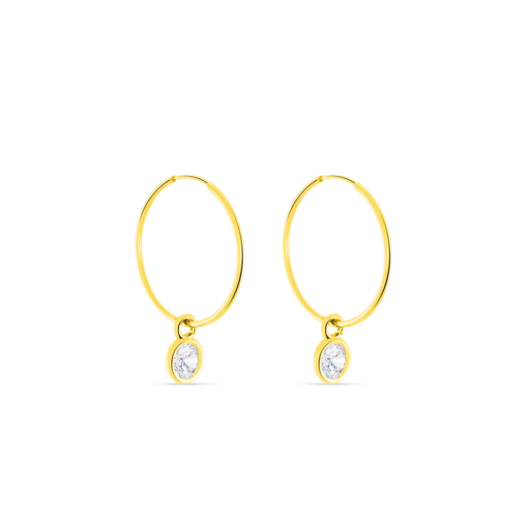 Créoles Grisel Or Jaune  Oxyde