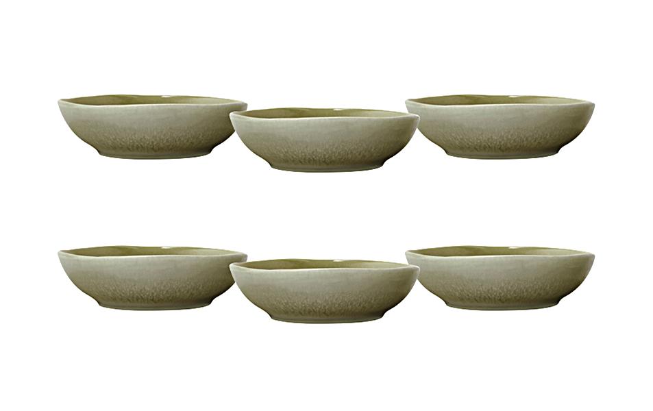 Saucenschale Shoku 9 cm, 6 Stück, GrünSchalen-Set aus Steinzeug