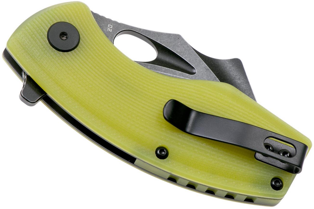 Bestech Lizard BG39F Lime G10, Black Stonewashed zakmes