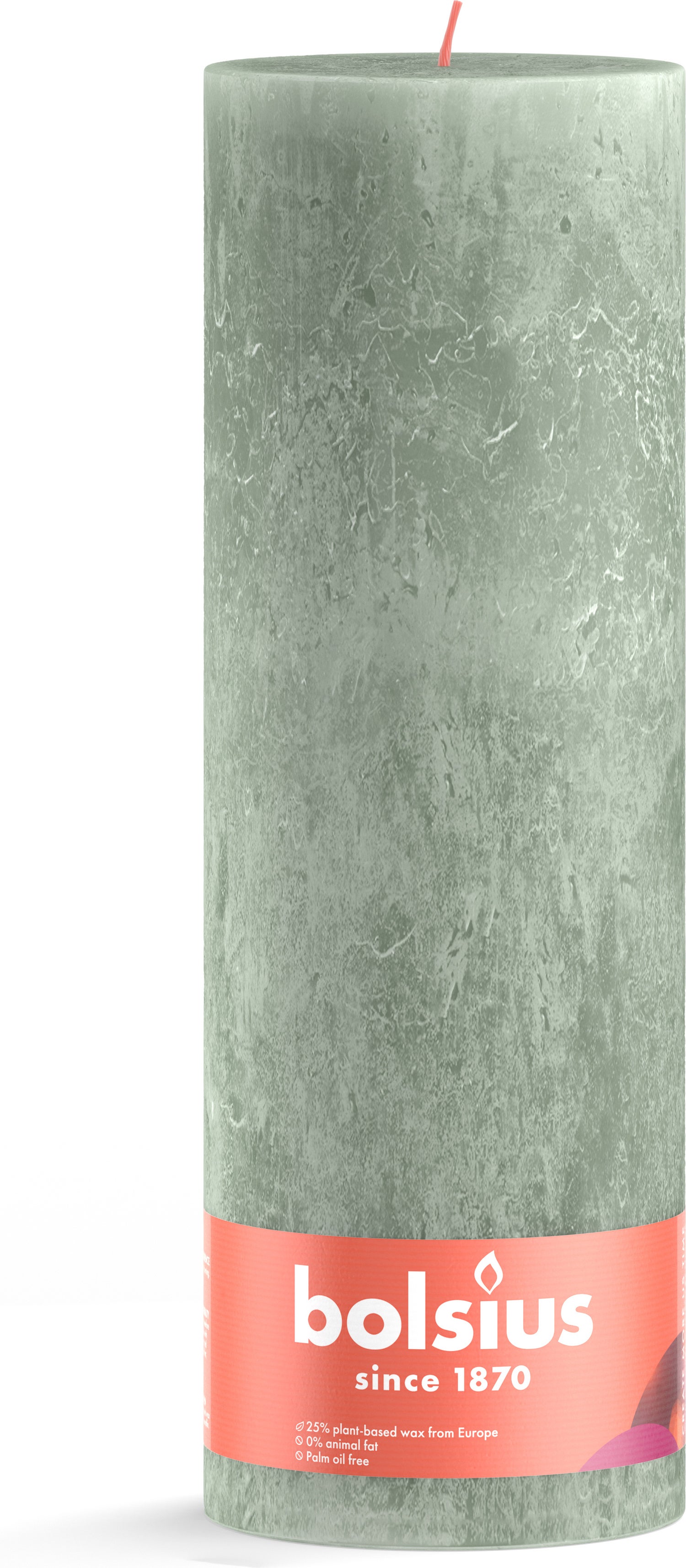 Bolsius stompkaars Shine groen 200 uur D 10 x H 30 cm