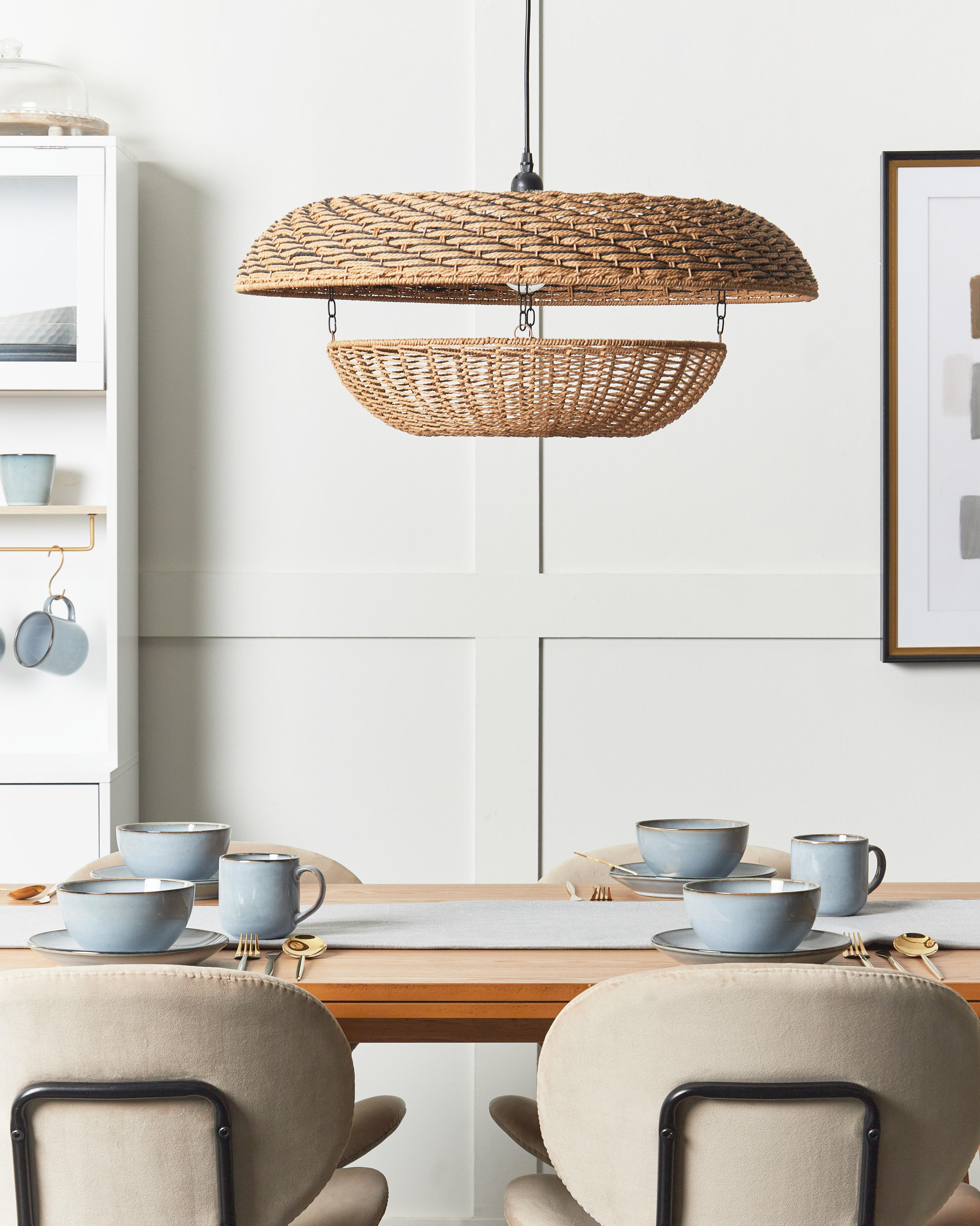 Hanglamp KIDEPO Papierkoord Bruin