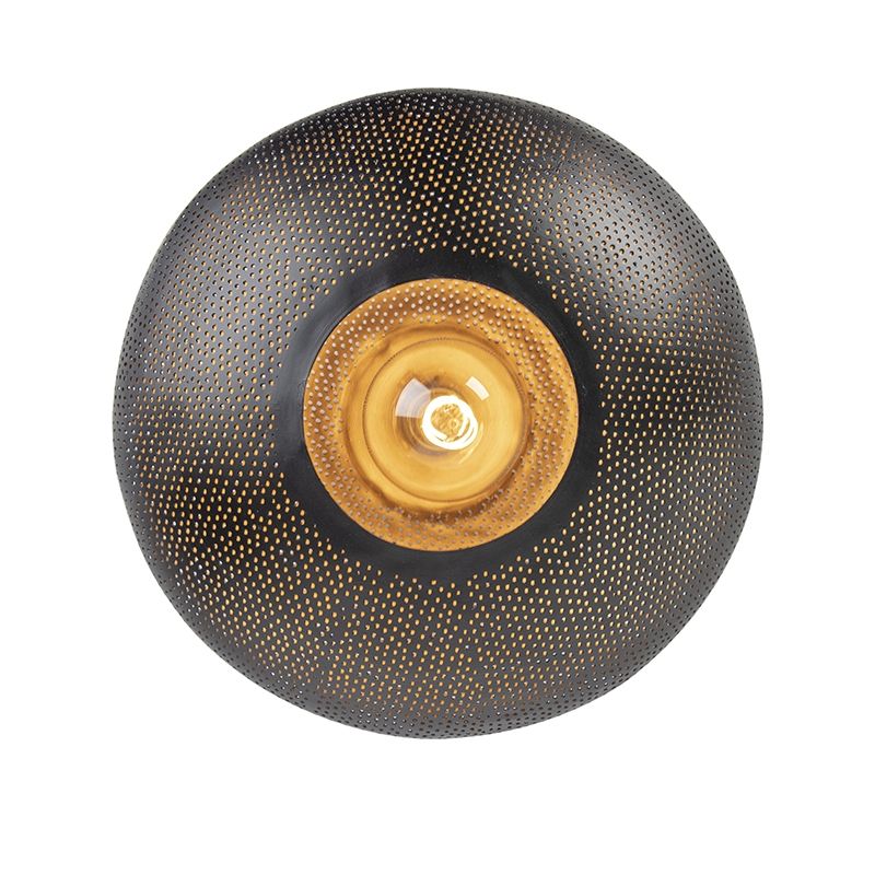 Oosterse plafondlamp zwart met goud 40 cm - Radiance