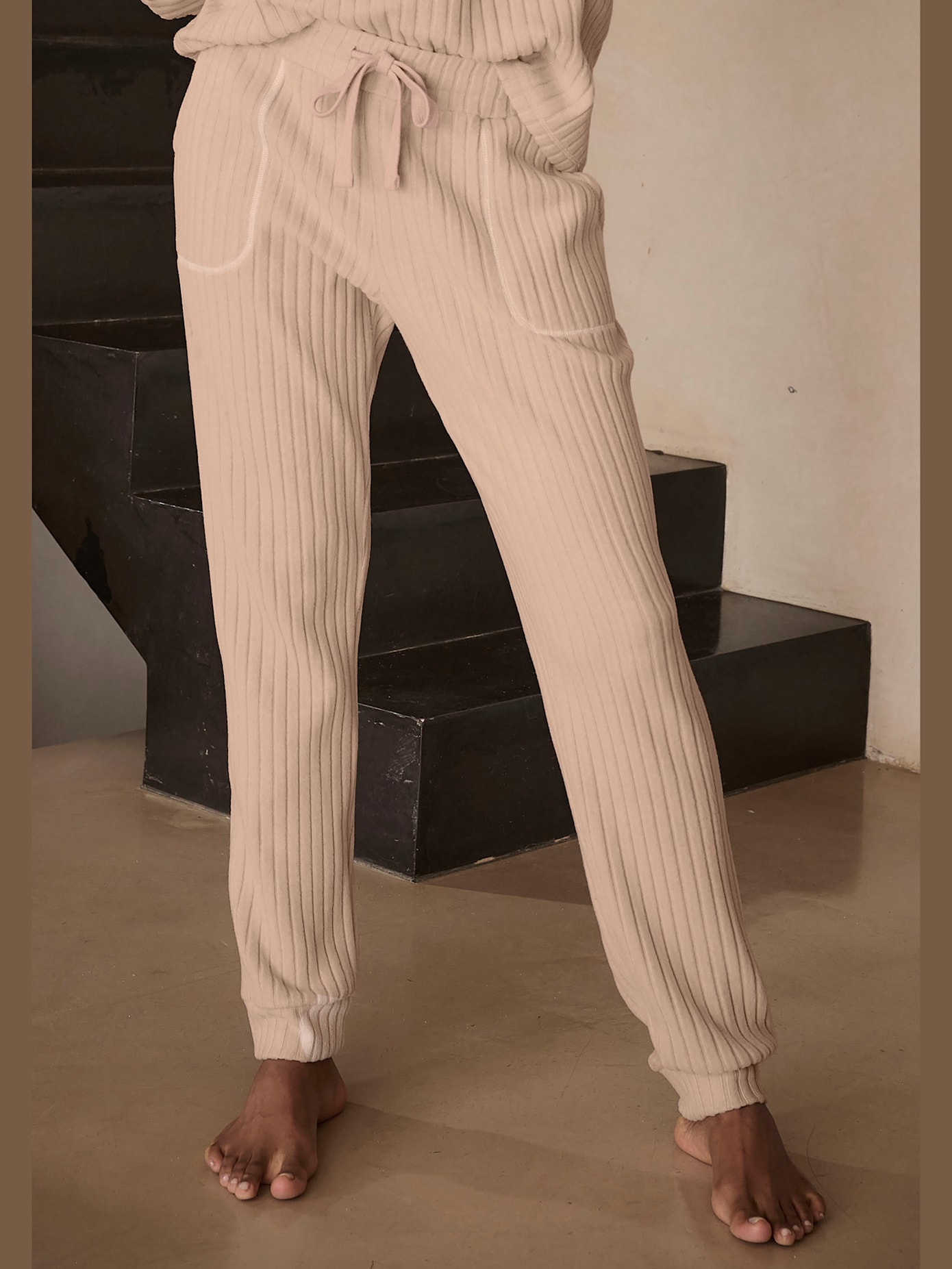 Pantalon d'intérieur pantalon côtelé avec jambes étroites