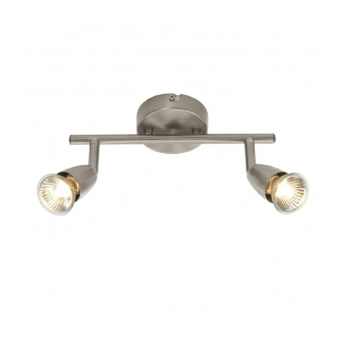 Endon Spot 2 ampoules - Acier, Nickel satiné