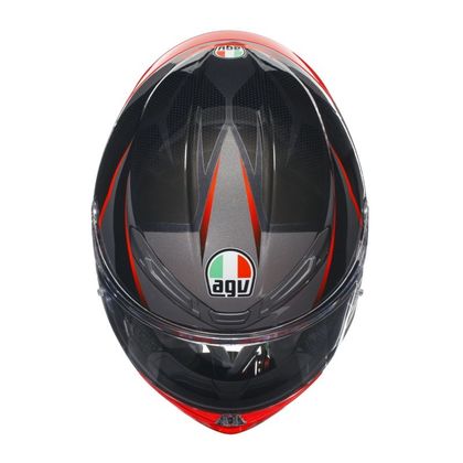 Casque AGV K-6 S - SLASHCUT - Gris / Rouge
