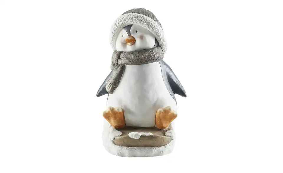 Deko Pinguin mit Schlitten