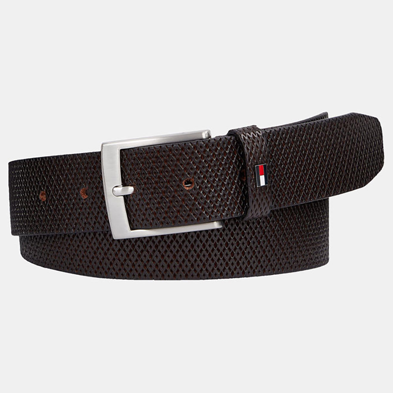 Tommy Hilfiger Ceinture en Cuir Adan marron foncé