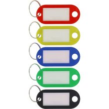 Porte-clé avec anneau, pack de 10, assorti