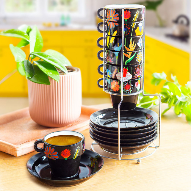 Tour de tasses espresso - Café Coloré