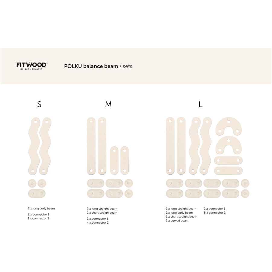 Fitwood POLKU Balancierbalken L - Birke