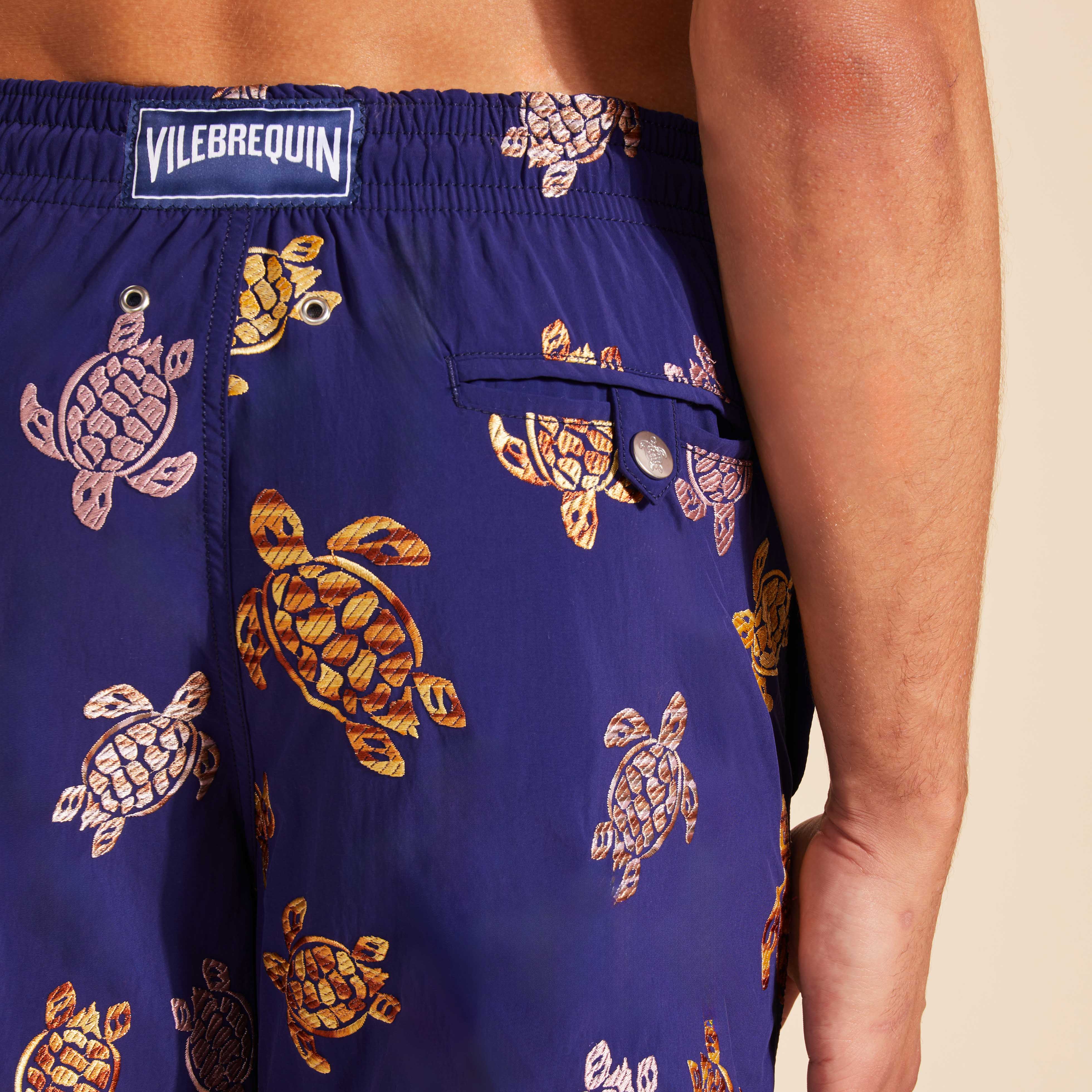 Maillot de Bain Homme Brodé Tortue Multicolore