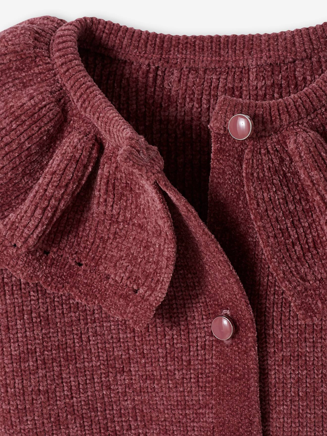 Casaquinho de bebê lilás com gola