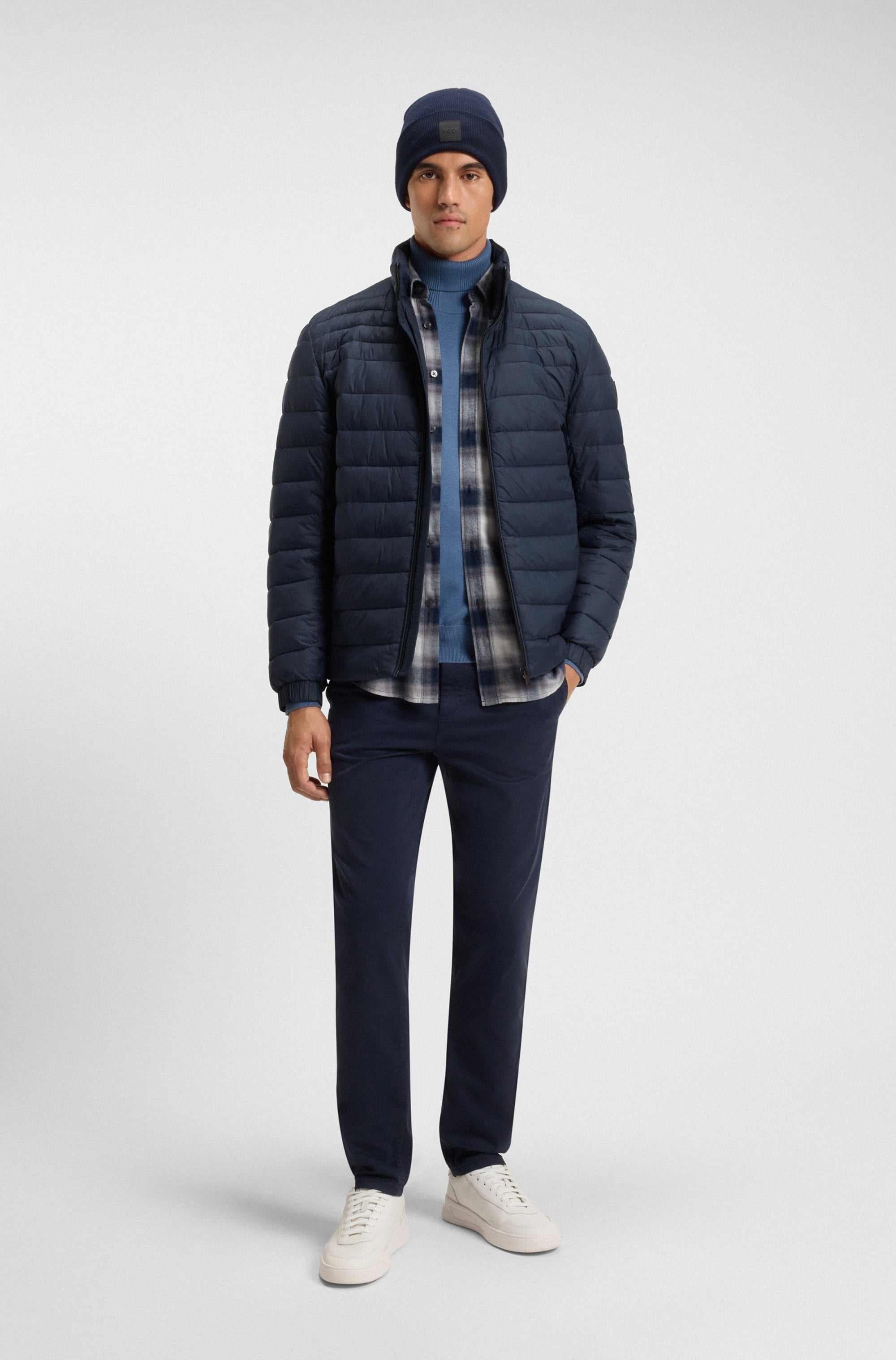 BOSS ORANGE Steppjacke »Oden« ohne Kapuze mit Stehkragen, slim fit, federleicht wasserabweisend