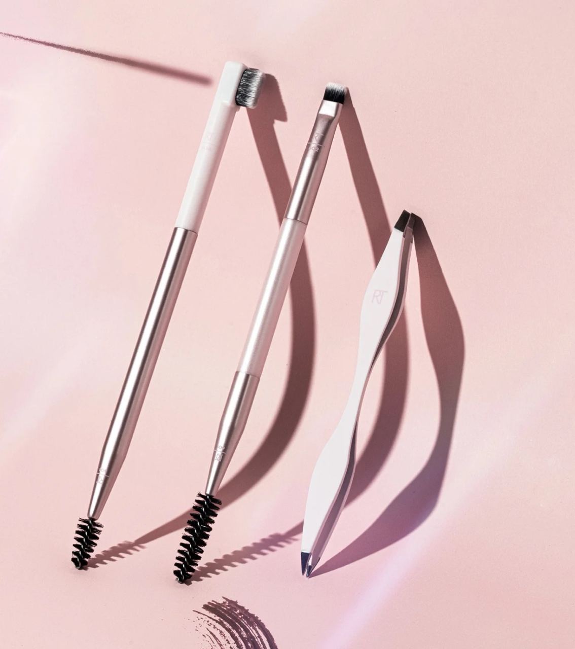 Real Techniques - Conjunto de 3 pincéis para sobrancelhas Brow Shaping