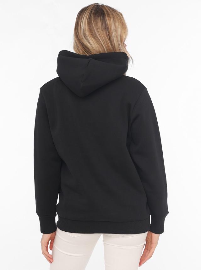 Zwillingsherz Kapuzensweatjacke , Leo-Details, Langarm, Reissverschluss, Baumwollmischung