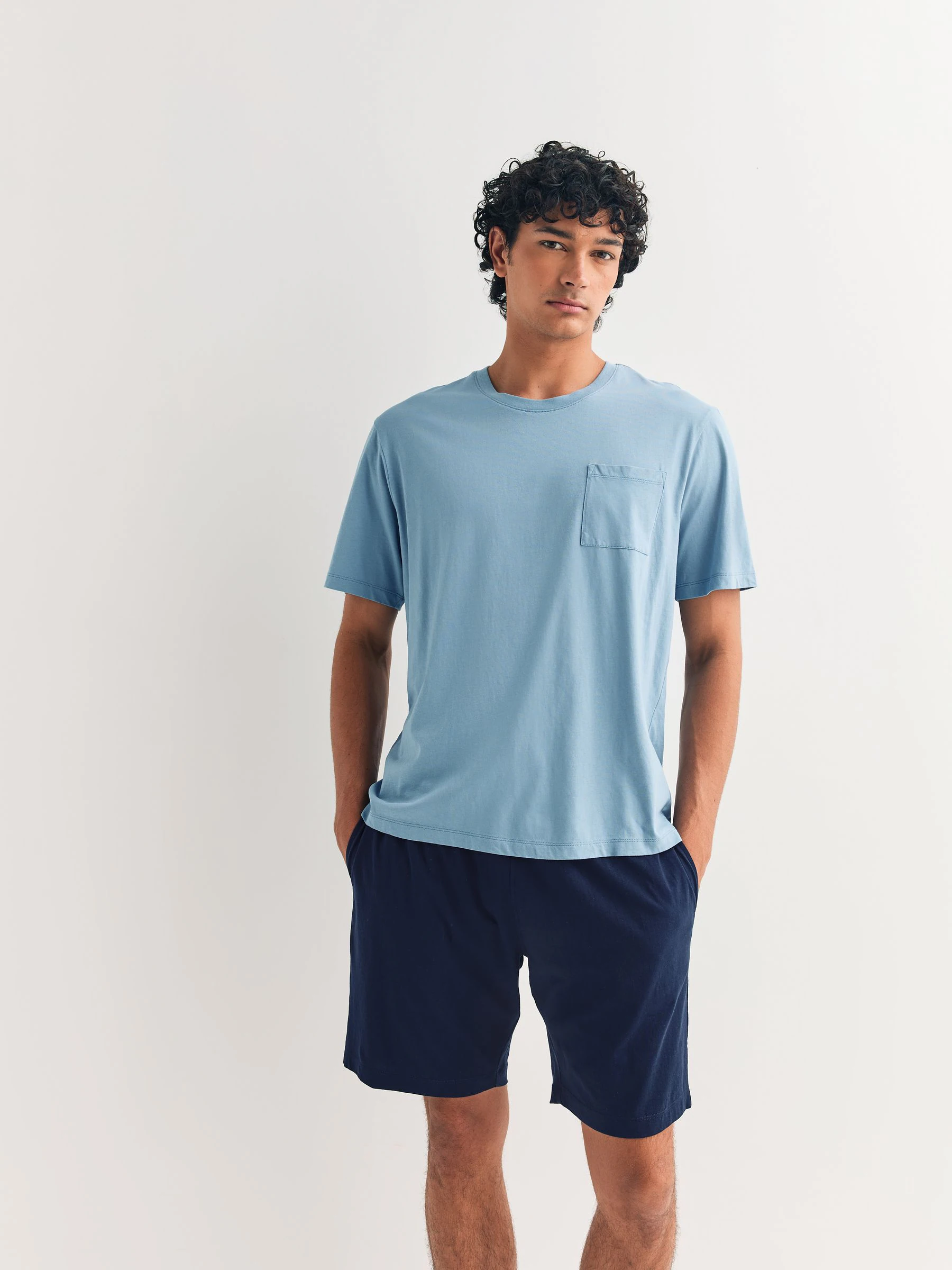 Blauw/Saliegroen/Roze - Set van 3 jersey pyjamashorts