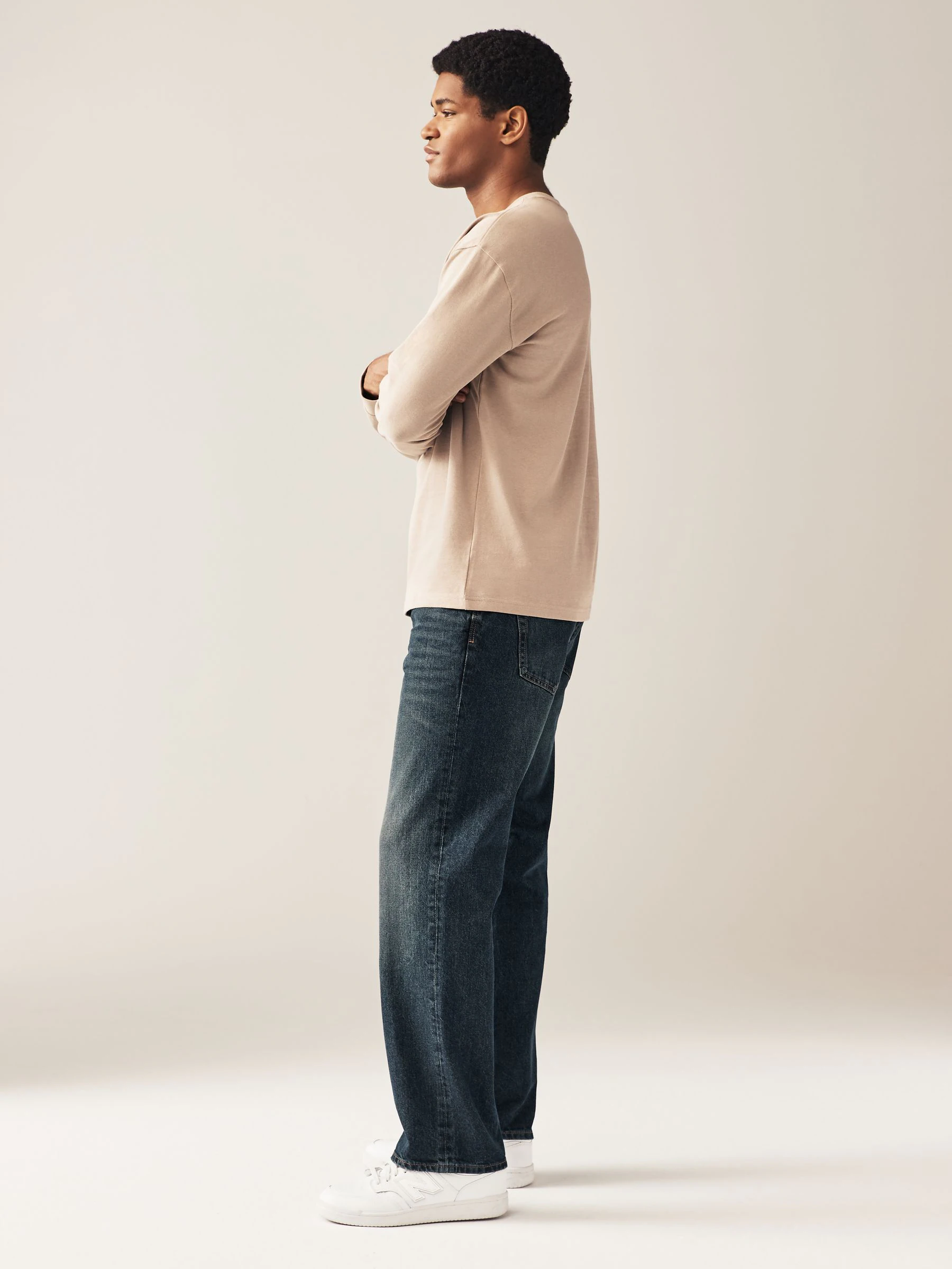 Blauwe tint - Relaxed fit - 100% katoenen authentic jeans