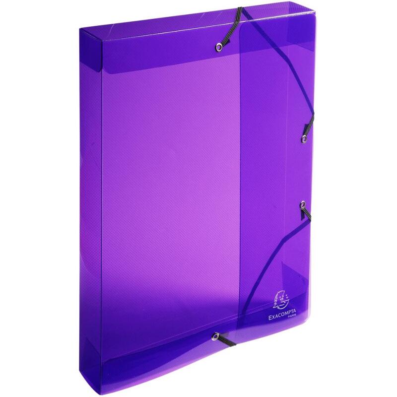 Boite de classement Exabox Dos 40mm Polypropylène Crystal Colours - A4 - Couleurs assorties