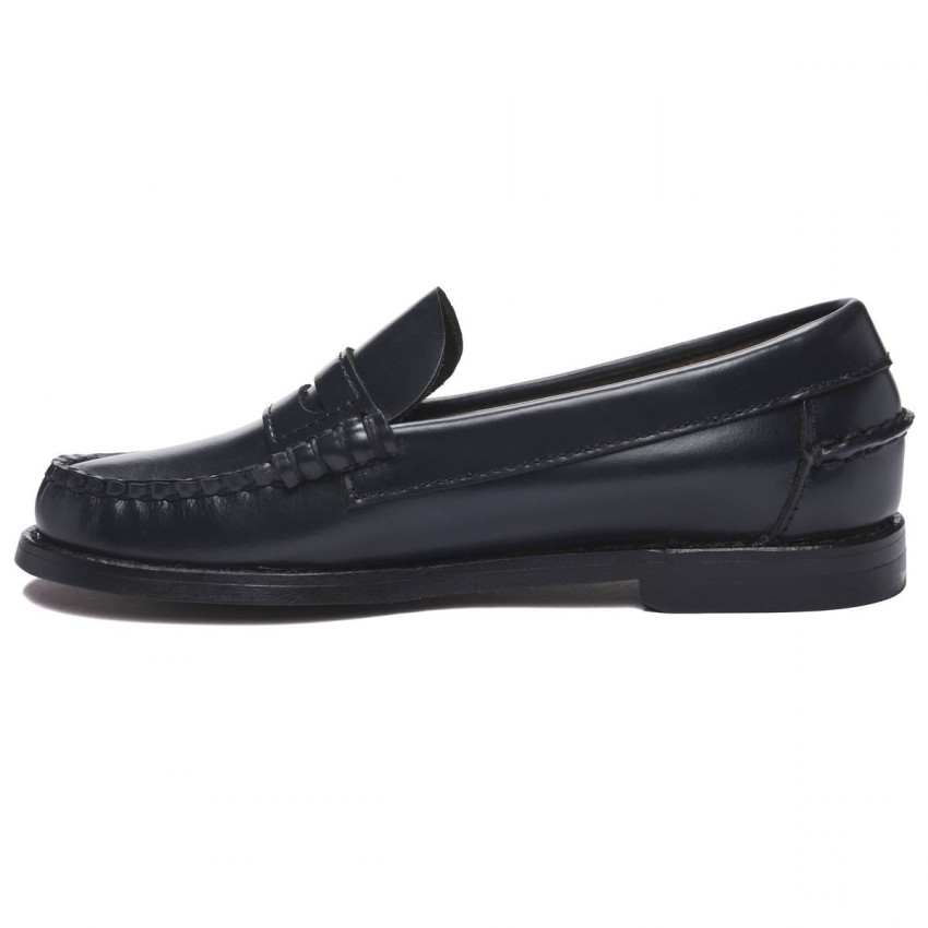 CLASSIC DAN Blue Navy-Mocassin pour enfant en cuir