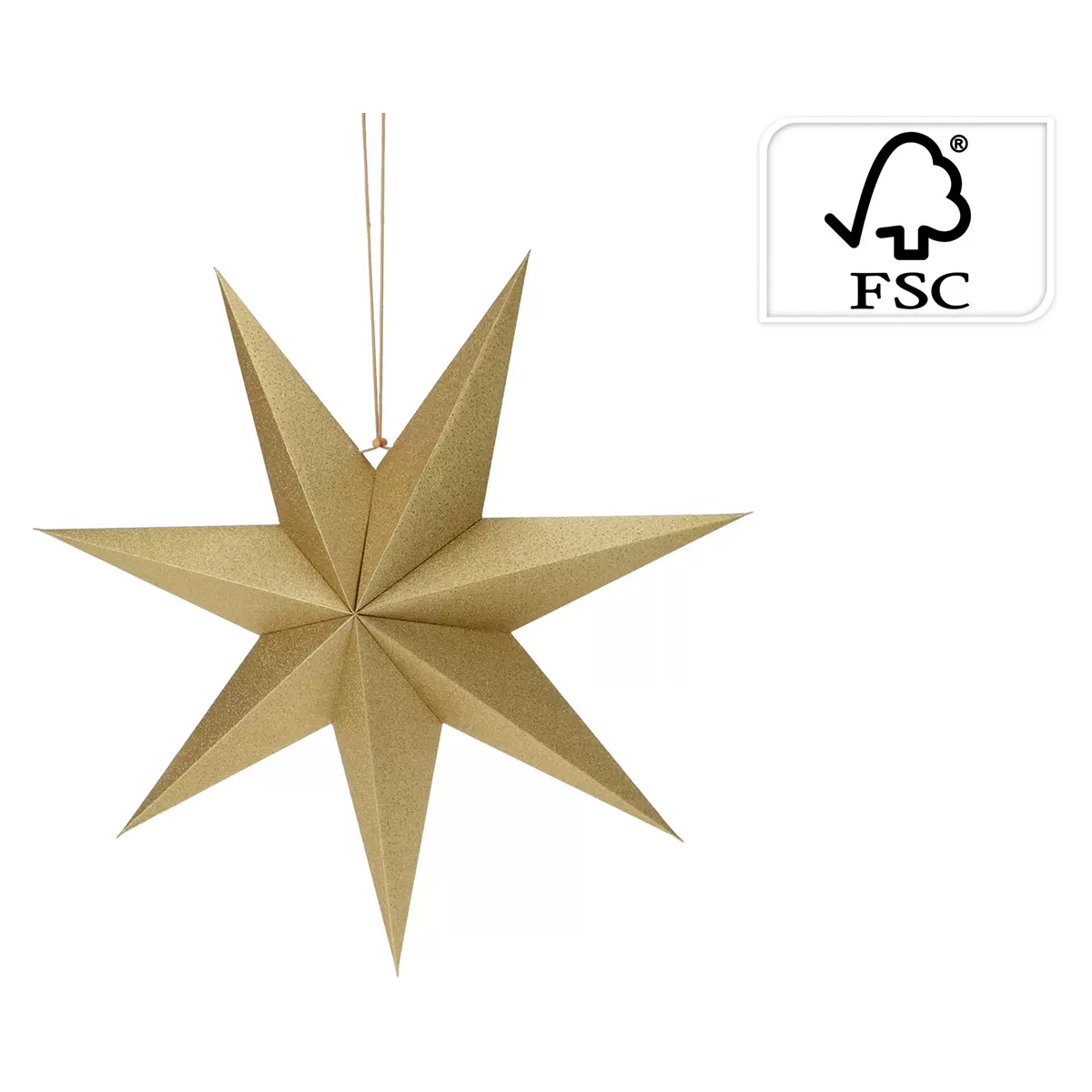Papierstern Paper-Star Gold