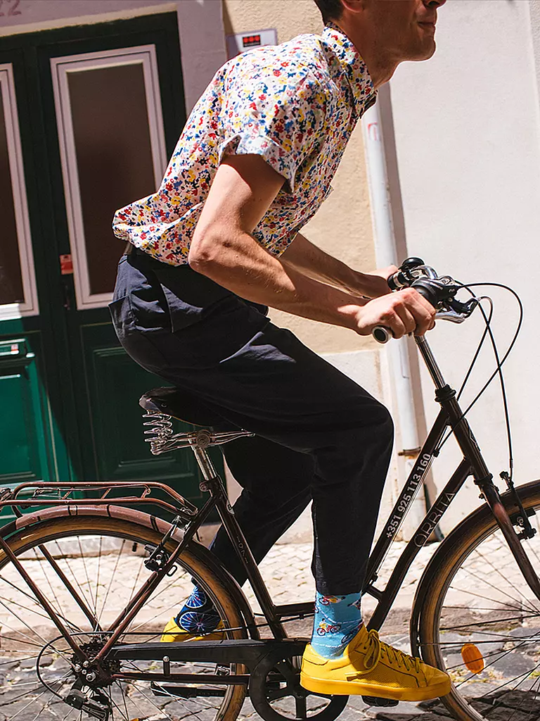 MANY MORNINGS Herren Socken THE BICYCLES blau blau