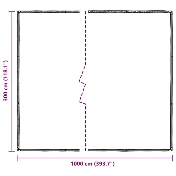 vidaXL Klar presenning med maljer 3x10 m polyetylen