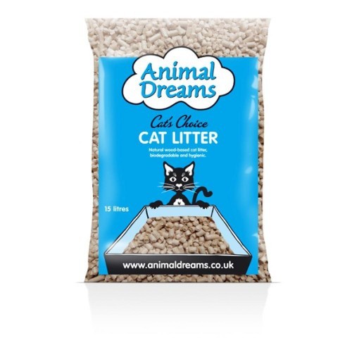 Areia higiênica de madeira com aroma natural para gatos