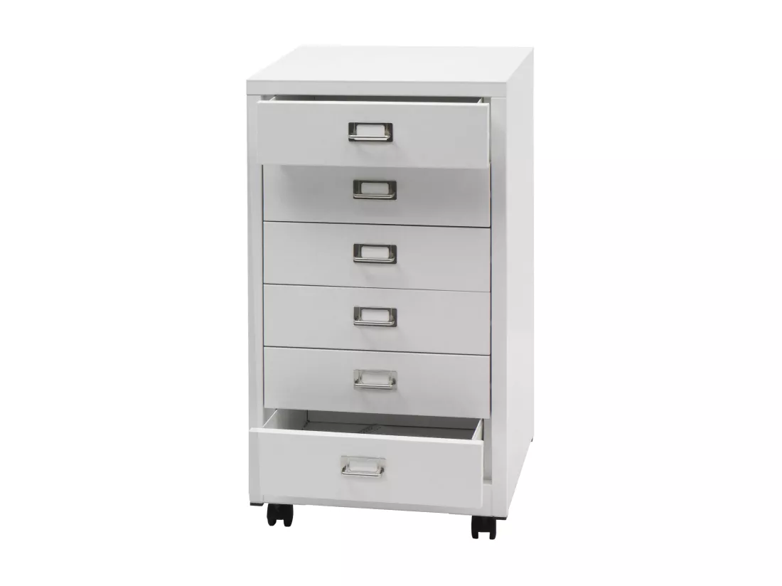 Caisson à roulettes MCW-L49, blanc
