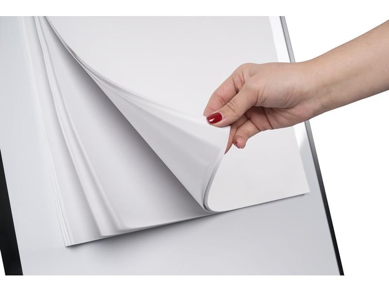Bi-Office Flipchart Blanko, 5 Blöcke à 40 Blätter Flipchart-Block für Präsentationen