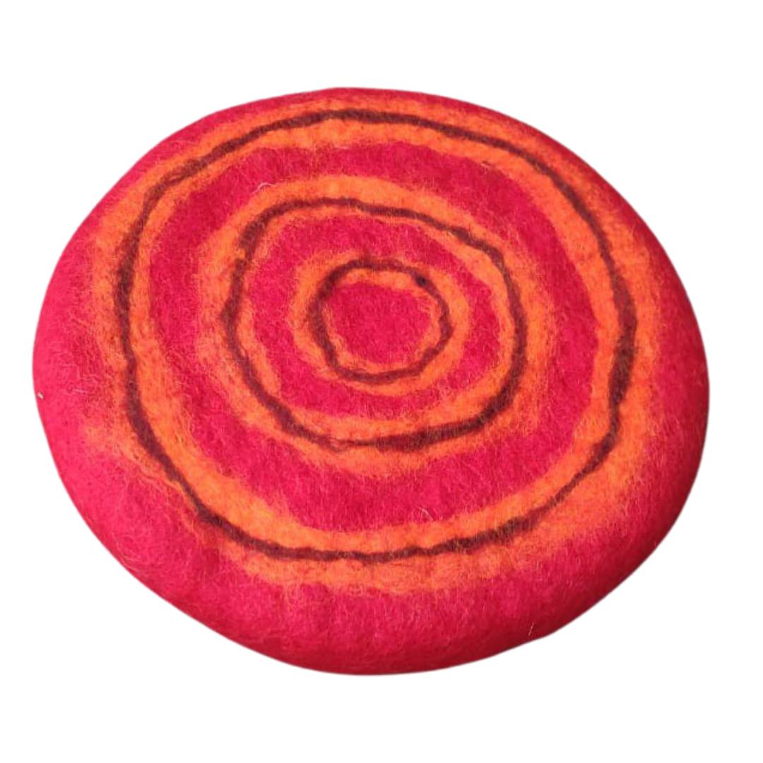 Filz-Untersetzer, rot, Ø 24 cm, H 3 cm günstig bestellen
