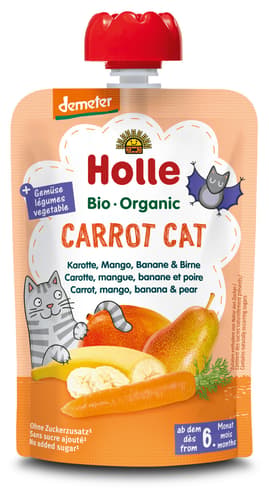 Holle BIO Carrot Cat - Pouchy Karotte, Mango, Banane & Birne