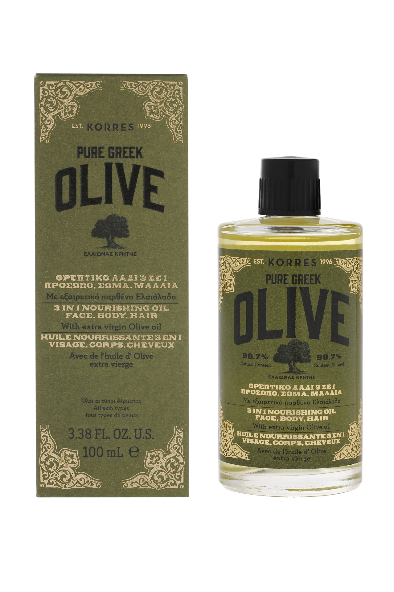 Korres Pure Greek Olive 3in1 Nourishing Oil 100ml