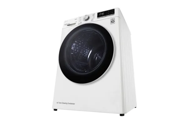 LG RH10V9AV4W, Fritstående, Front-læsning, Varmepumpe, Hvid, Dreje, Berøring, Luxury white