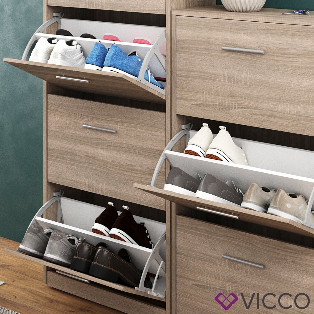 Vicco Schuhschrank Gizmo Schuhkipper Schuhregal Regal 5 Fächer Sonoma