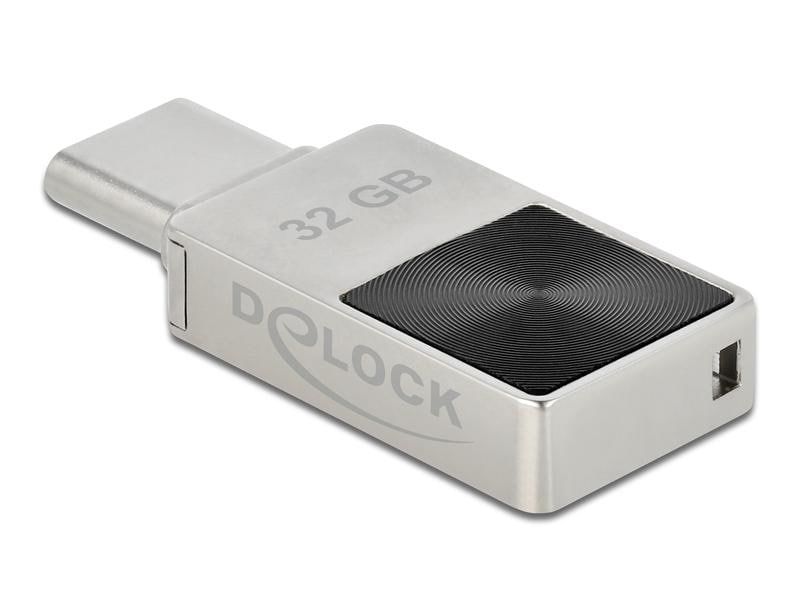 Delock USB-Stick Mini 3.2 Gen 1 32 GB Delock Mini USB 3.2 Gen 1 USB-C Speicherstick 32 GB – Metallgehäuse