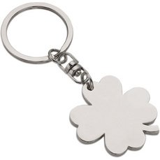 Porte-clés trèfle à 4 feuilles, en métal