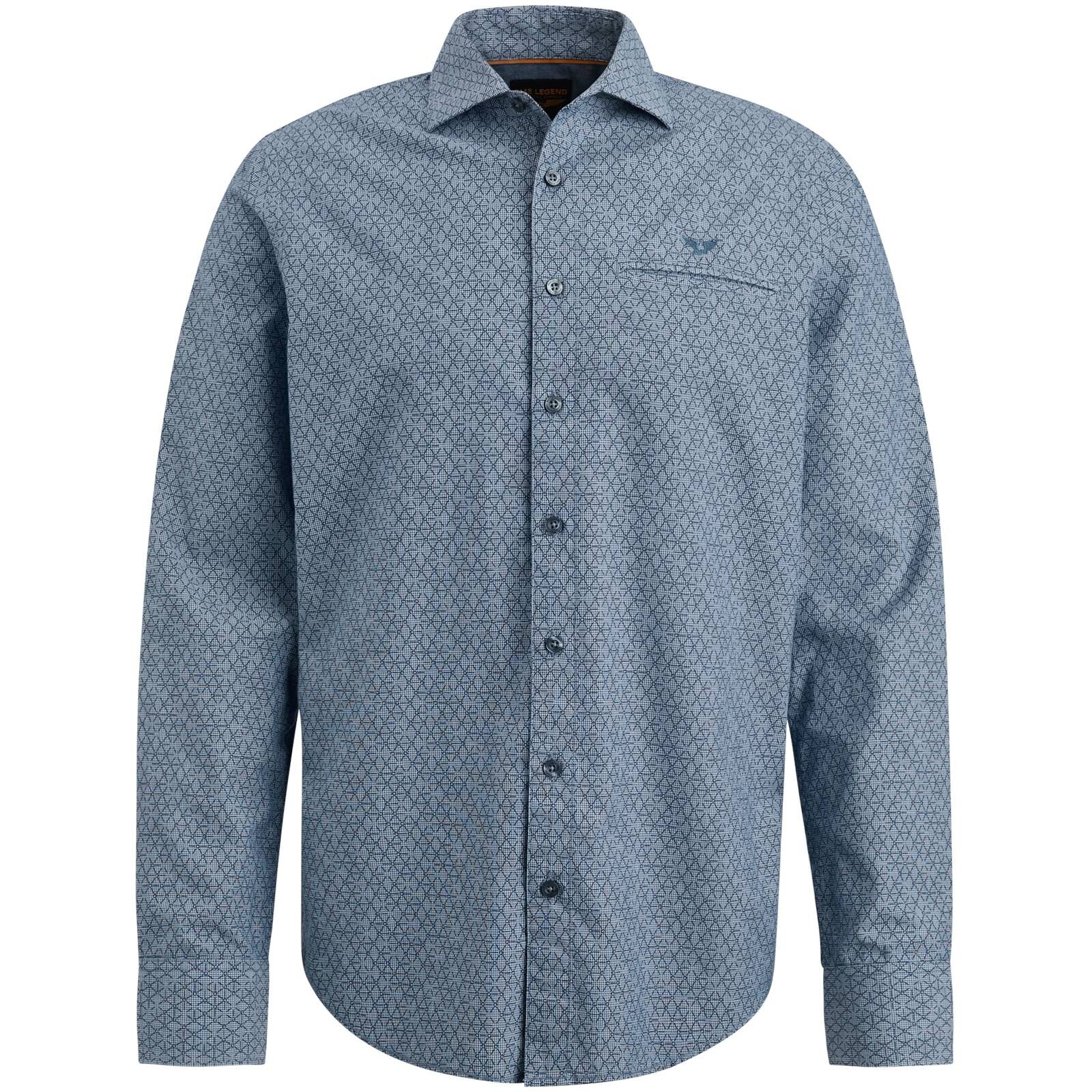 PME Legend| Herren Hemd PRINT ON YD CHECK Langarm