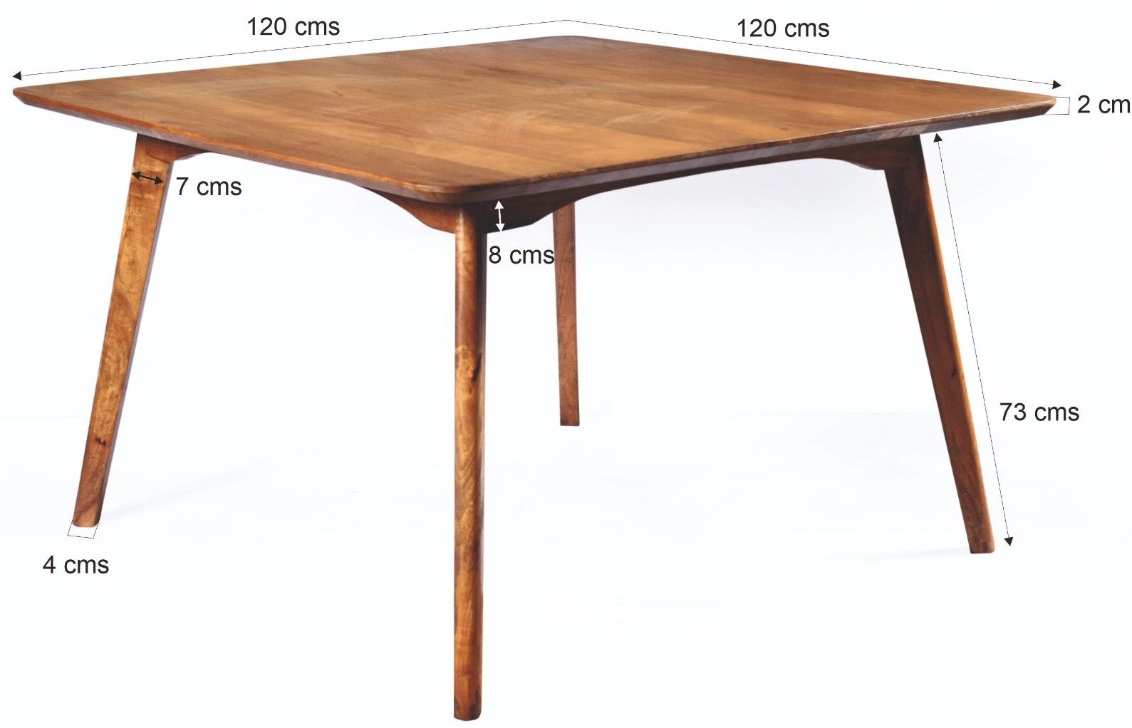 Eetkamertafel Elias B120 x D120 x H76 cm