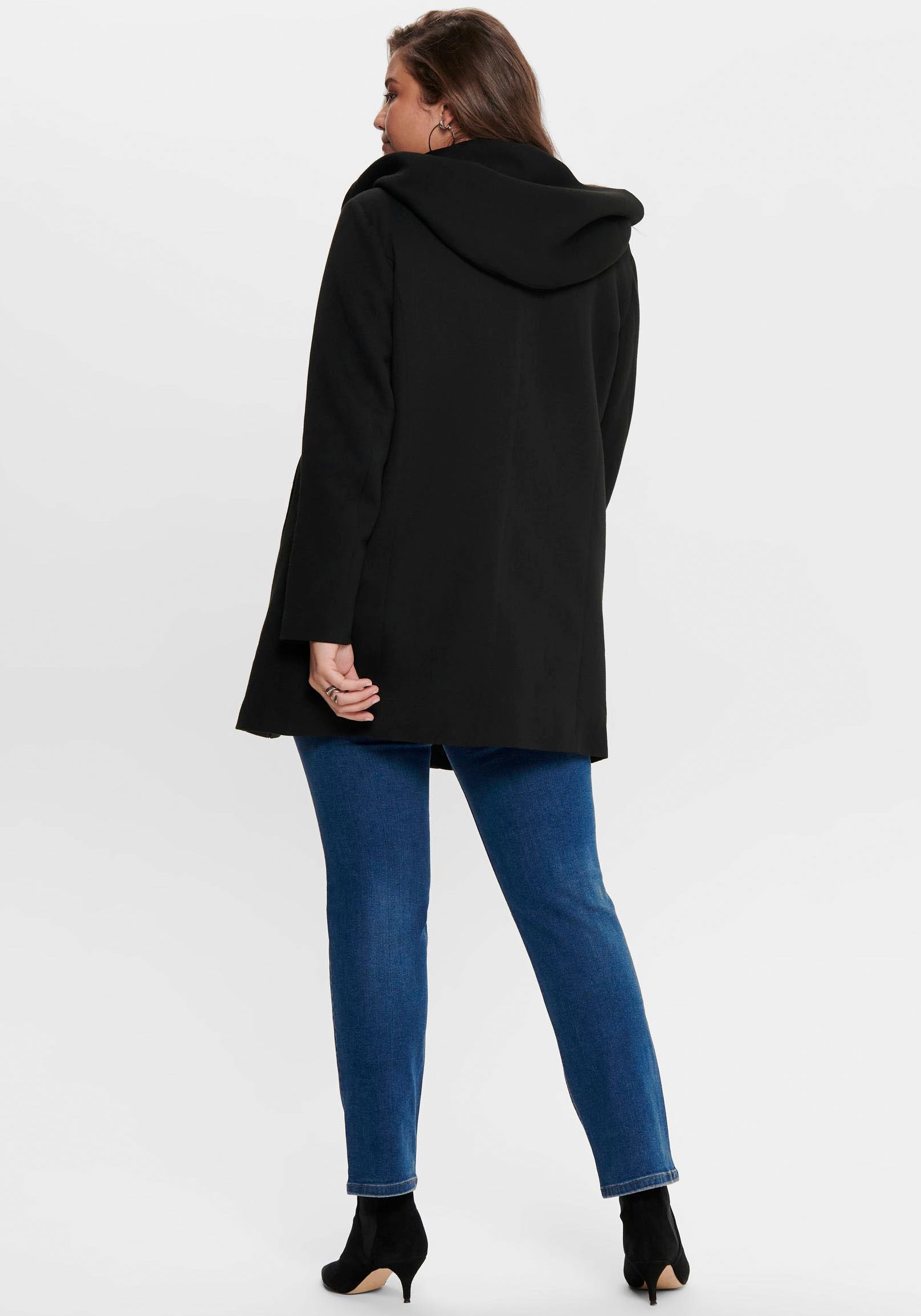 ONLY CARMAKOMA Langjacke »CARSEDONA LIGHT COAT OTW« mitKapuze mit Kapuze
