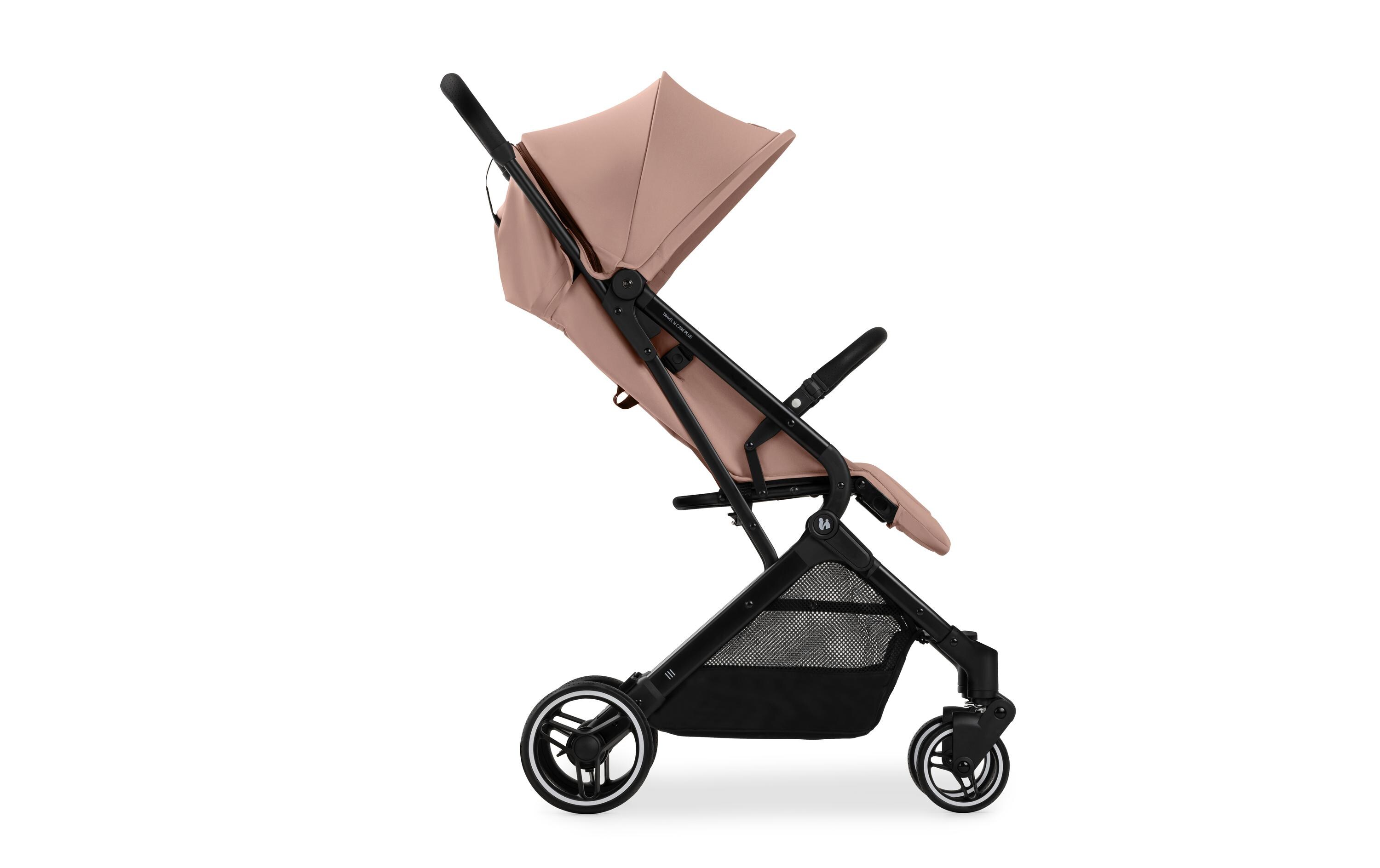 Buggy Travel N Care Plus Haselnuss Rosa<br>Kompakter Kinderwagen mit falt- und tragbarem Buggy