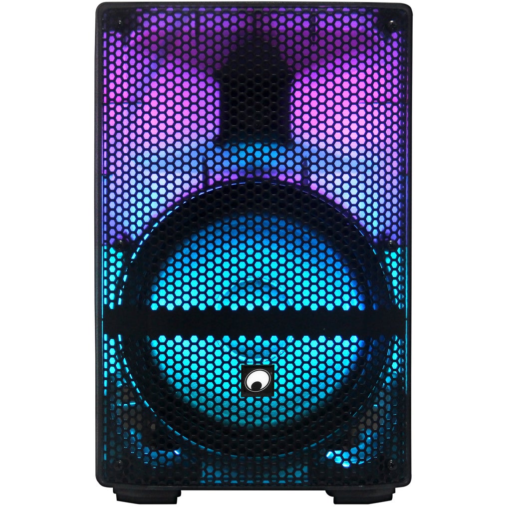 Omnitronic MSE-8+ mobiele party speaker met accu, LED-effecten en microfoon