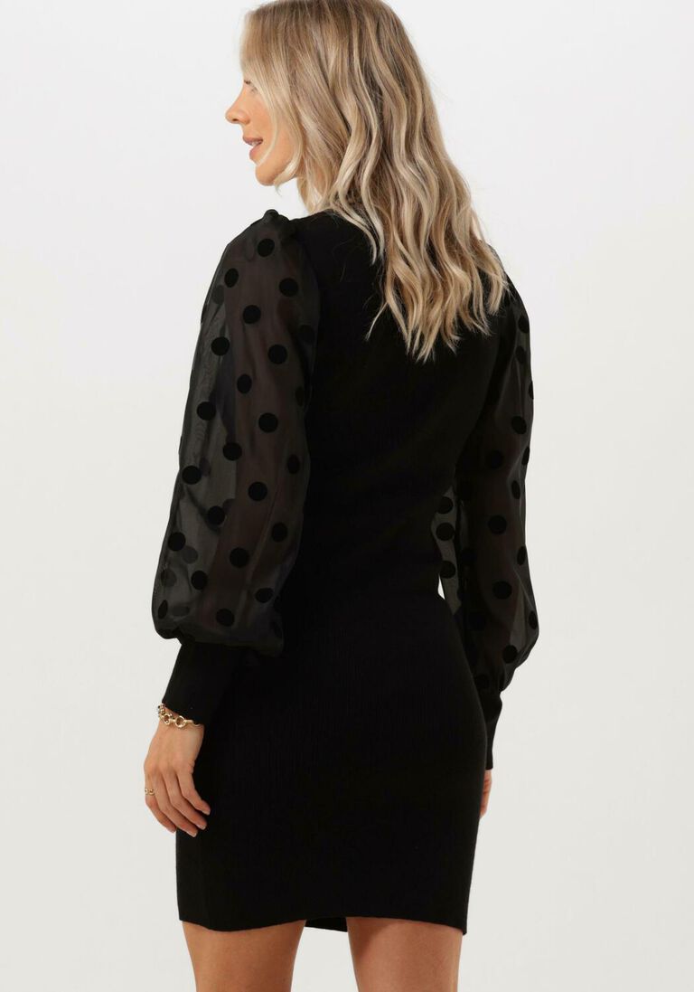 Y.A.S. zwarte y.a.s. mini jurk yasdotme ls knit dress
