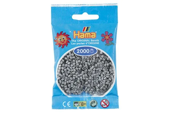 Hama mini perler 2000 stk. grå