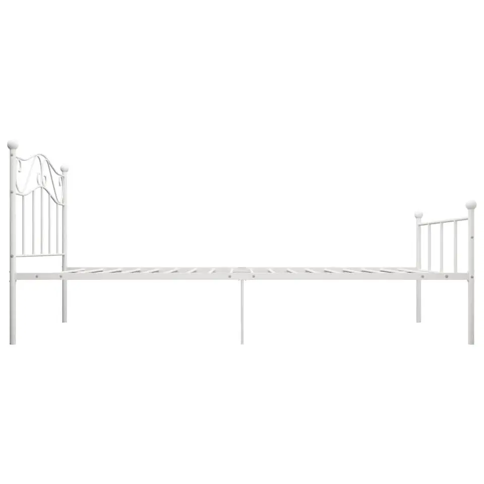 vidaXL - Bed frame - Wit - Metaal - 90 x 200 cm