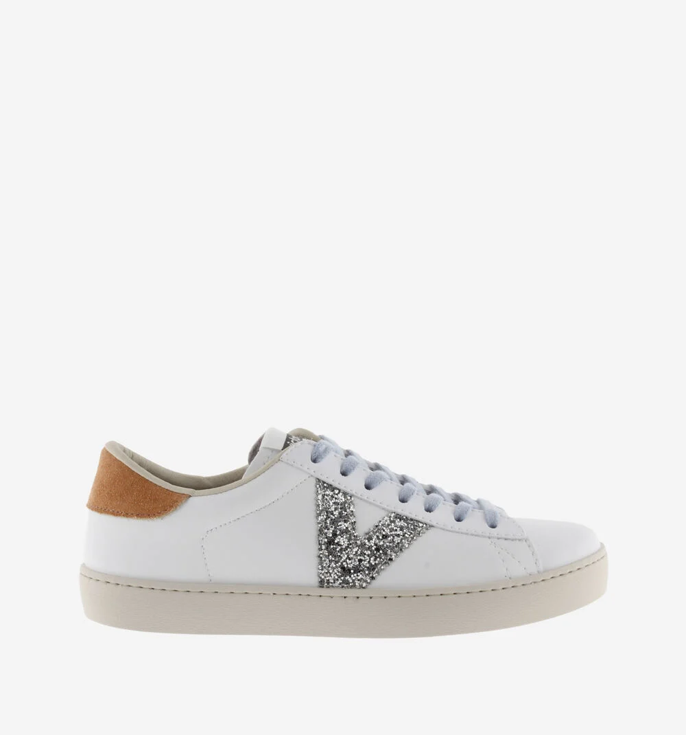 BERLÍN EFFET CUIR & GLITTER Baskets cuir et glitter pour femme TEJA
