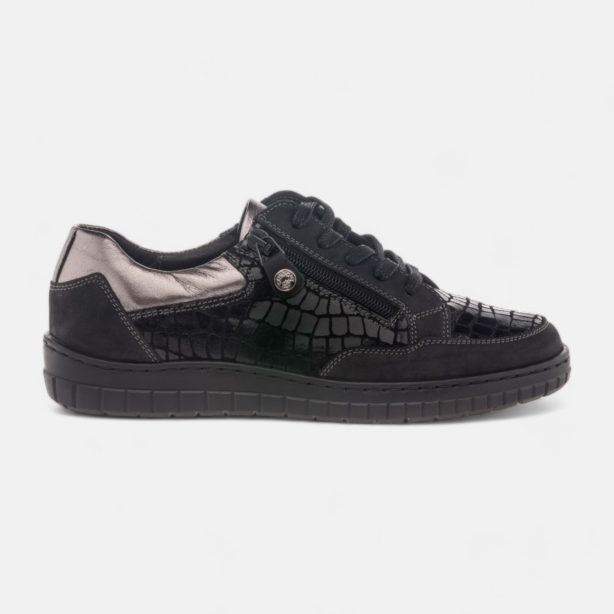 Derbies pieds sensibles Femme en cuir noir