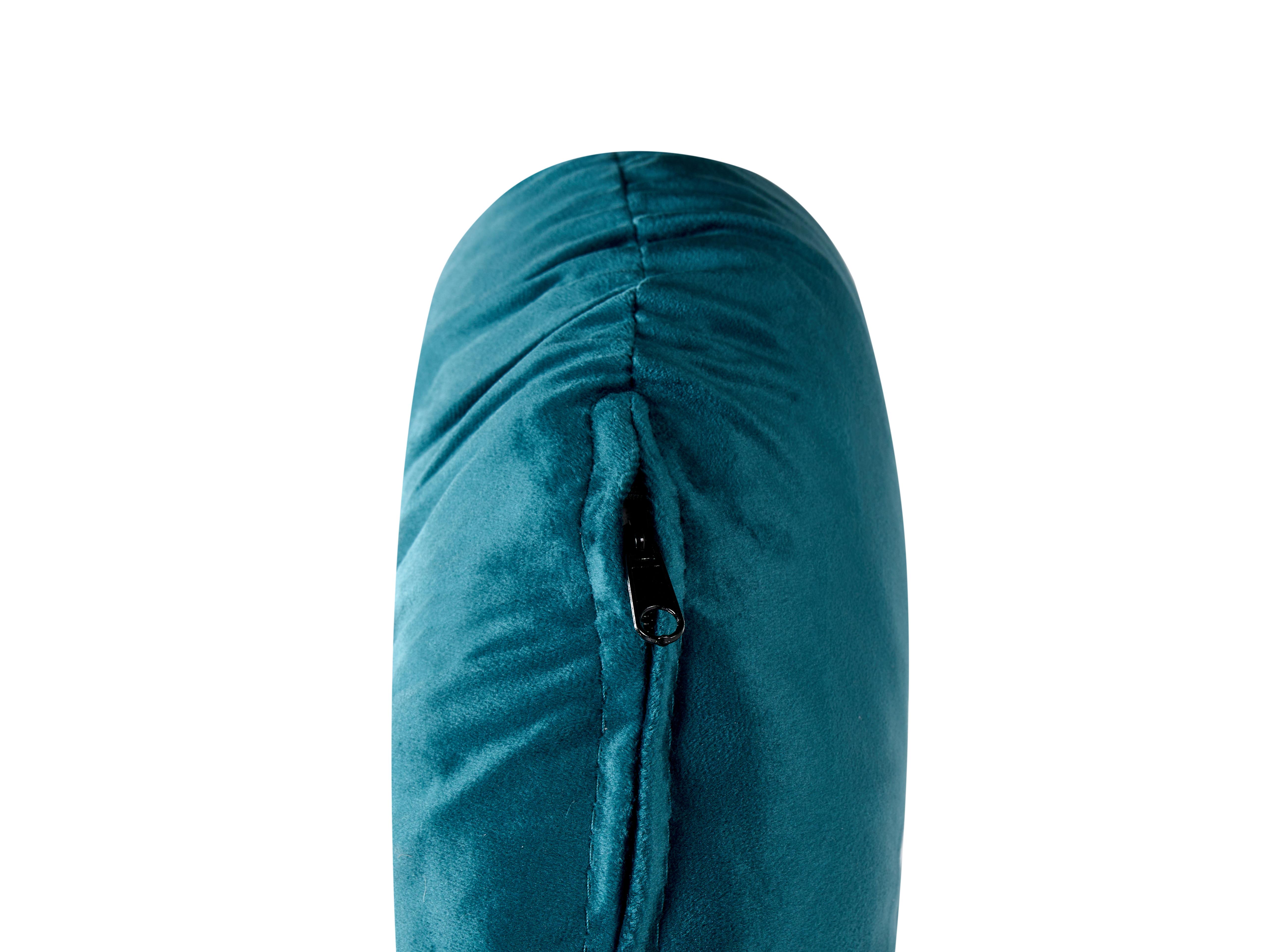 Bank 3-zits SKIEN Fluweel Groenblauw