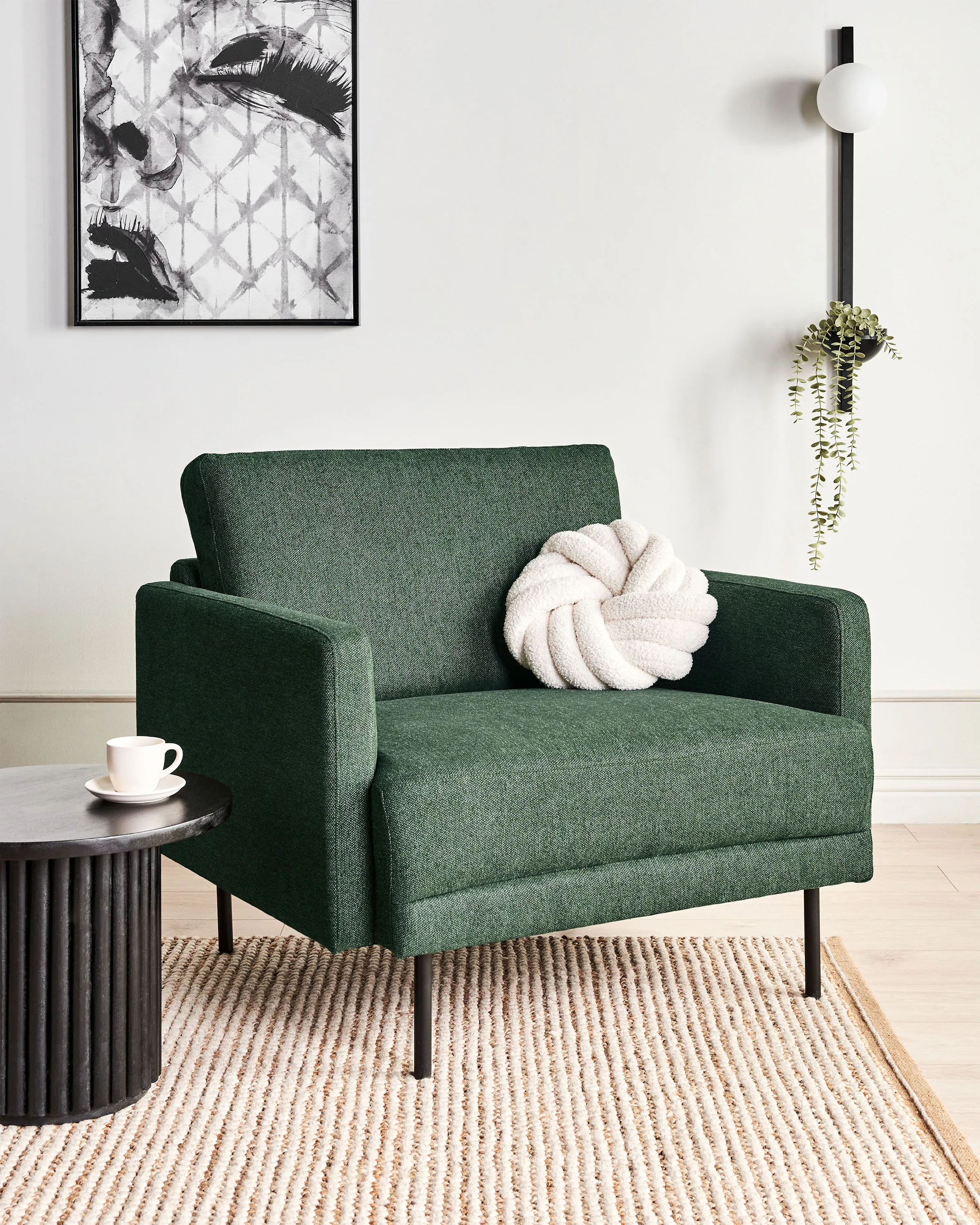 Fauteuil BREDA Stof Donkergroen