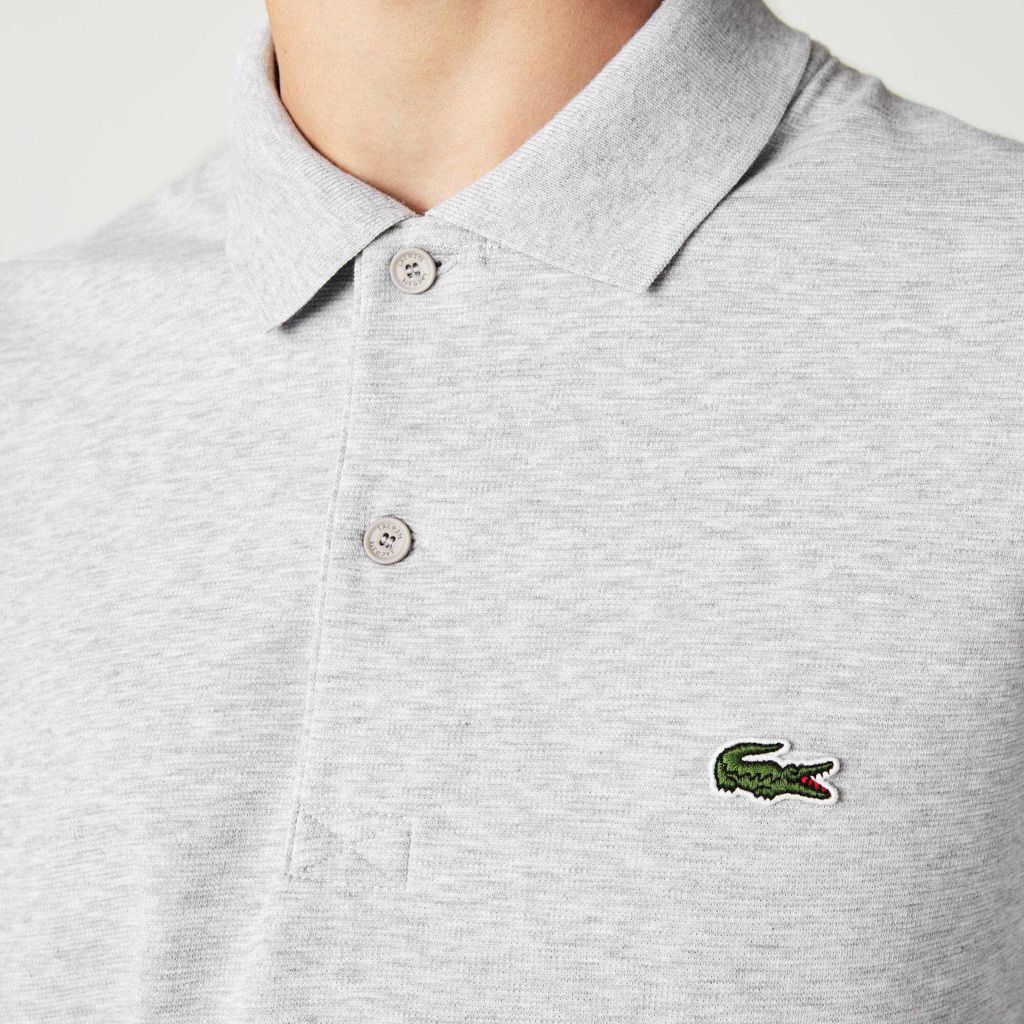 Herren LACOSTE Regular Fit Poloshirt aus Bio-Baumwolle Kurze Ärmel - Grau - Lacoste - Herren