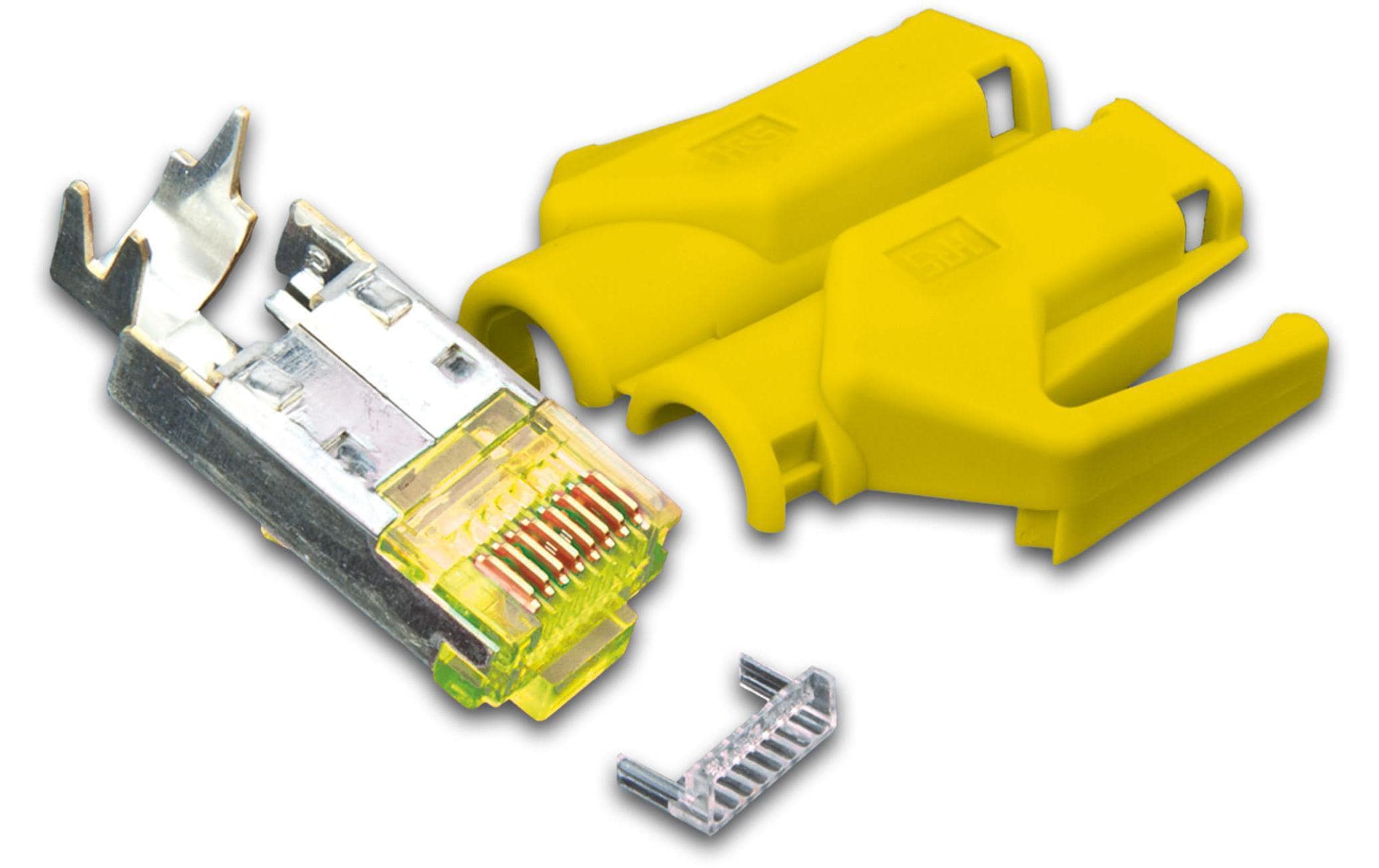 Stecker RJ45 Hirose TM31 50 Stück, Gelb<br>50x CAT6A-Stecker, Gelb